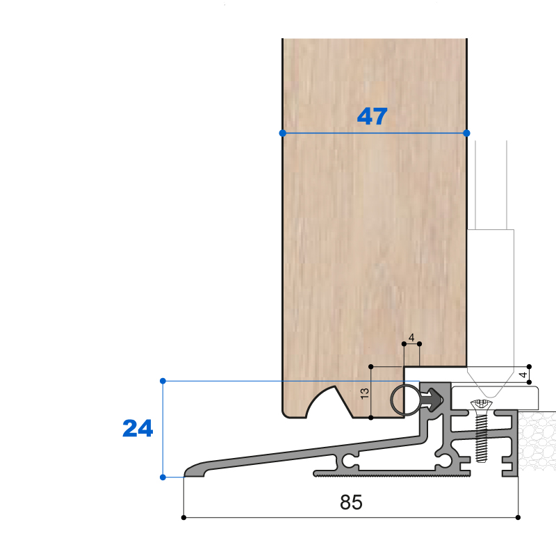 SURBAISSE OUVERTURE EXTERIEUR HAUT 24 MM