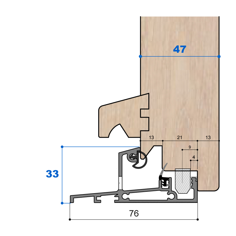 SEUIL INTERMEDIAIRE HAUT 33 MM