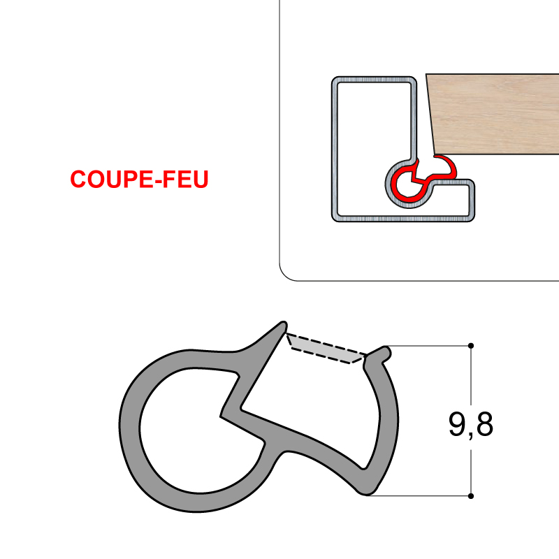 JOINT A LEVRE CLASSEMENT FEU HUISSERIE METAL