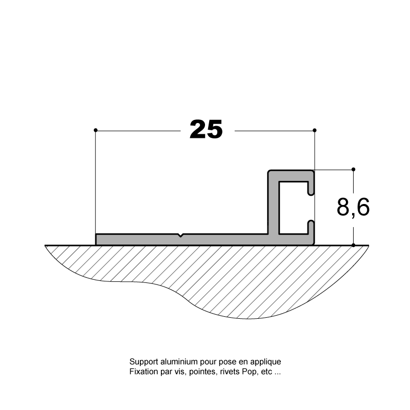 SUPPORT ALUMINIUM DE TYPE "A"