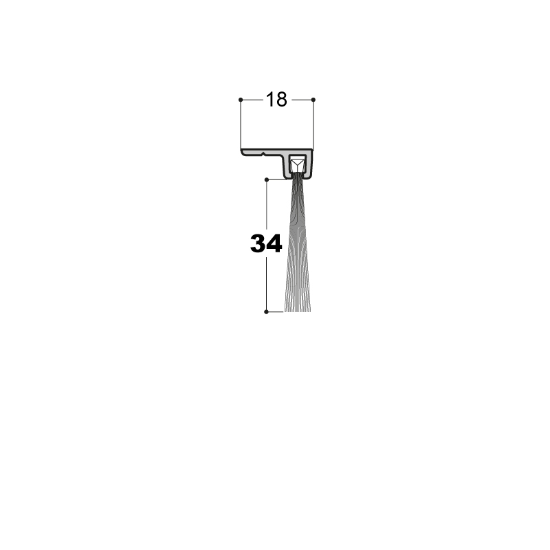 PLINTHE BROSSE SUR SUPPORT ALU