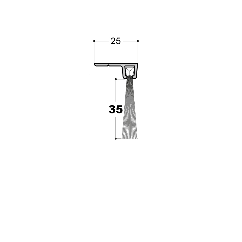 PLINTHE BROSSE SUR SUPPORT ALU