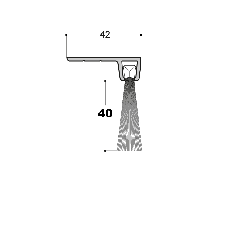 PLINTHE BROSSE SUR SUPPORT ALU