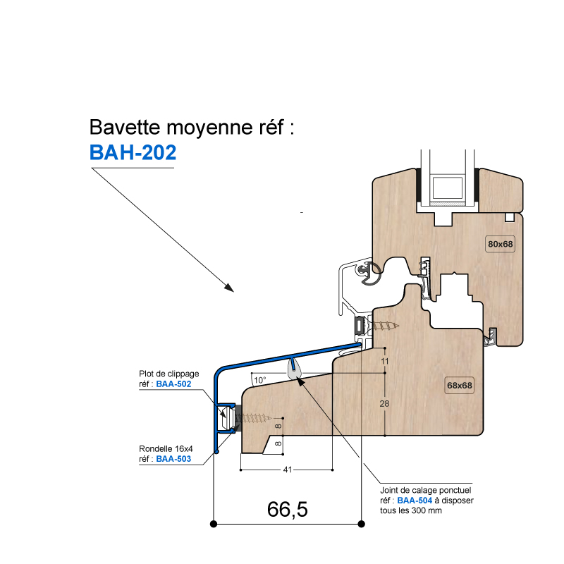 BAVETTE 66.5X50 MM