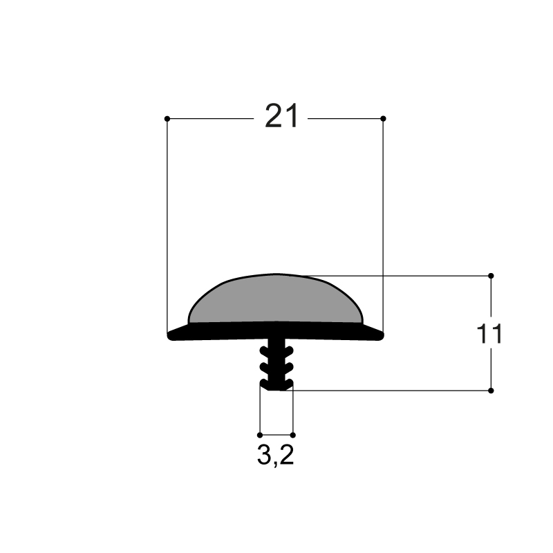 BORDURE DE CHANT GRAINEE LARGEUR 21 MM