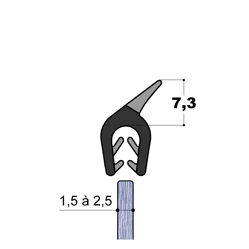 PROFIL BORD DE TOLE A LEVRE