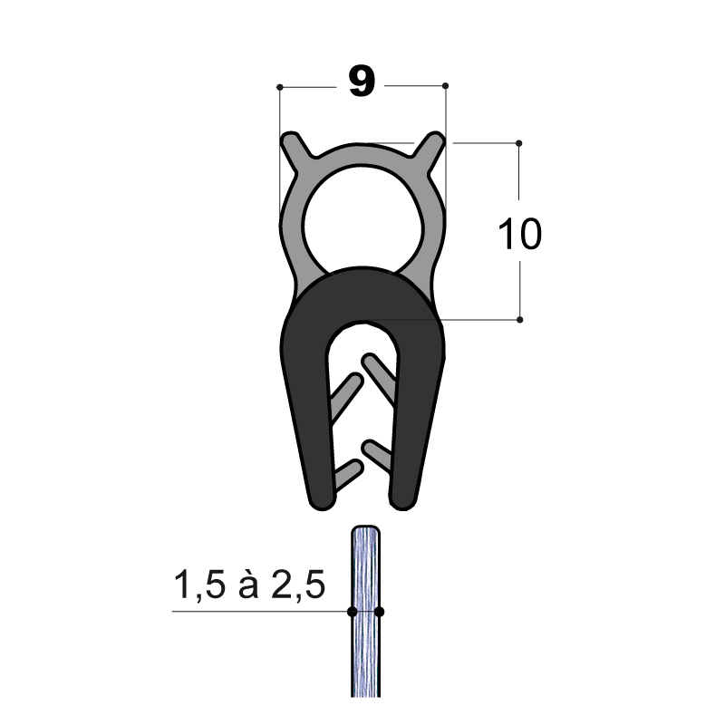 PROFIL BORD DE TOLE A TUBE