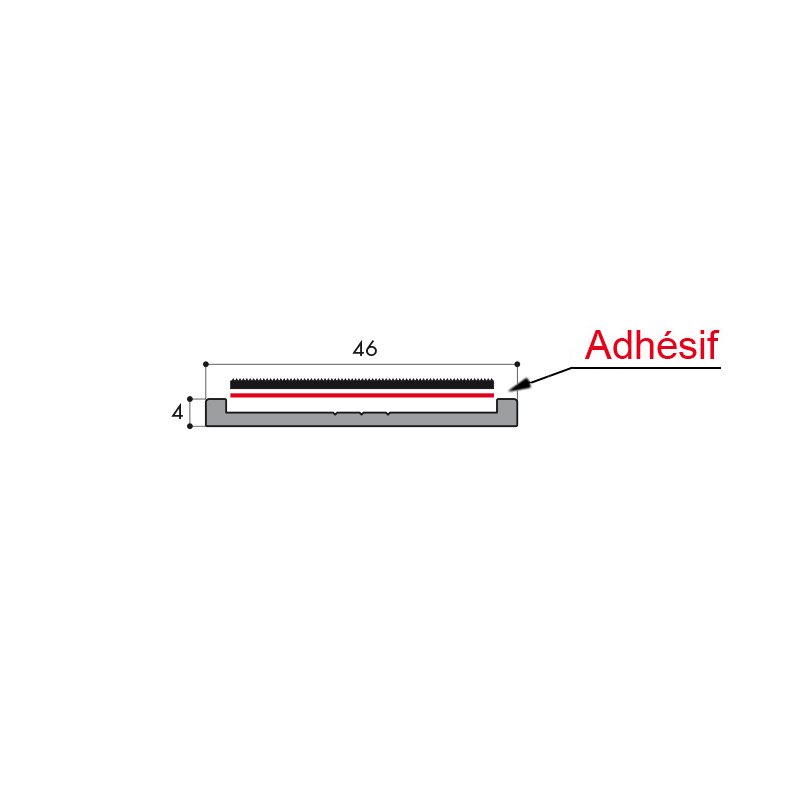 PROFIL ALUMINIUM DESSUS DE MARCHE