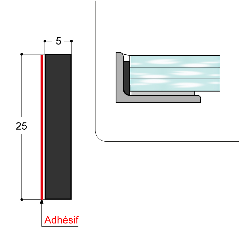 BANDE DE POSITIONNEMENT ADHESIVE