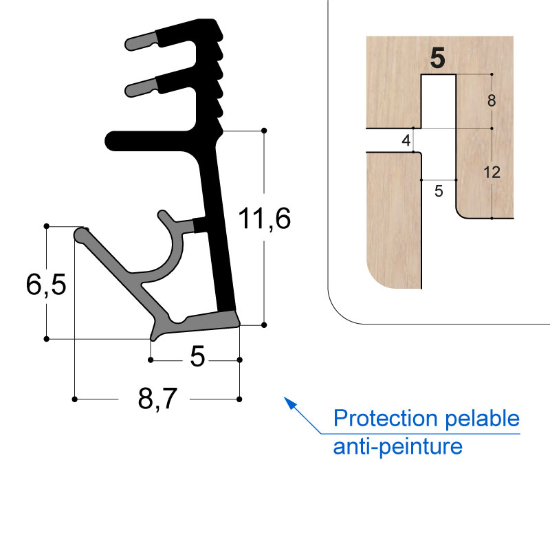 JOINT DOUBLE DURETE NON PROTEGE