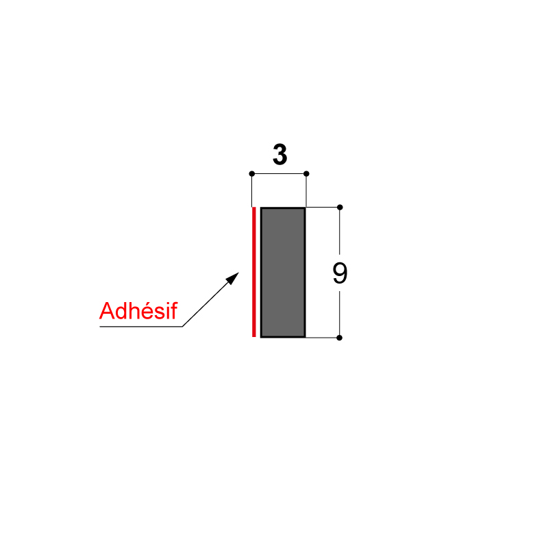 FOND DE JOINT NOIR ADHESIF POUR SILICONE