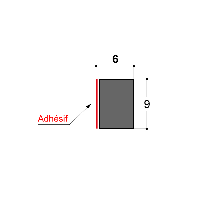 FOND DE JOINT NOIR ADHESIF POUR SILICONE