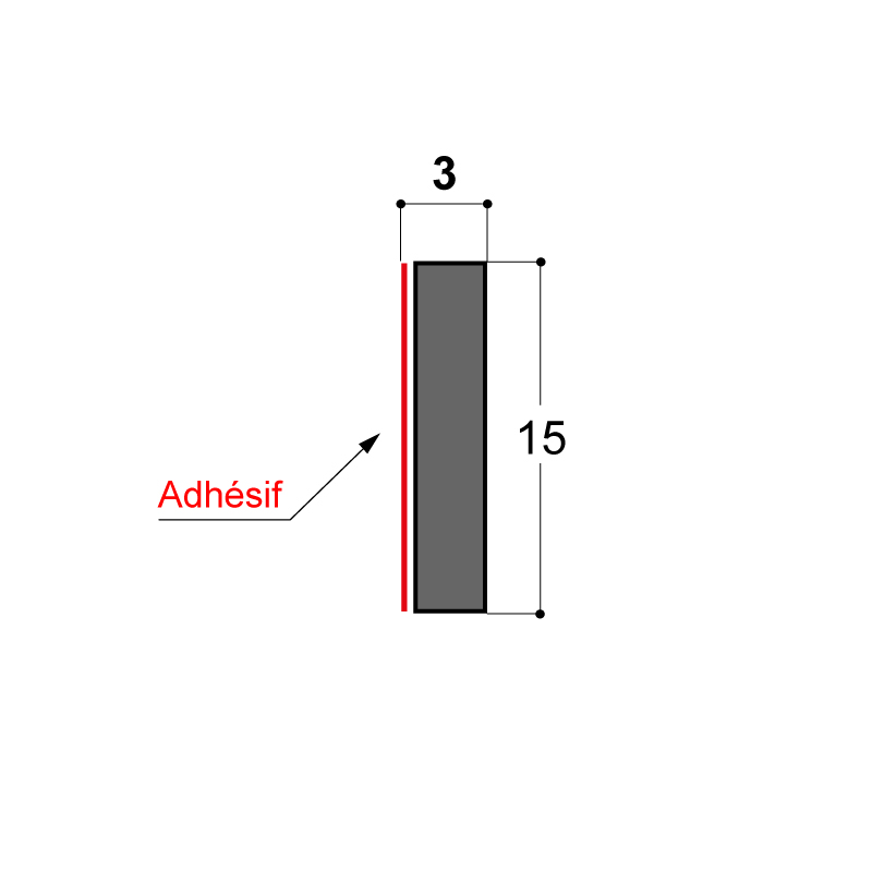 FOND DE JOINT NOIR ADHESIF POUR SILICONE