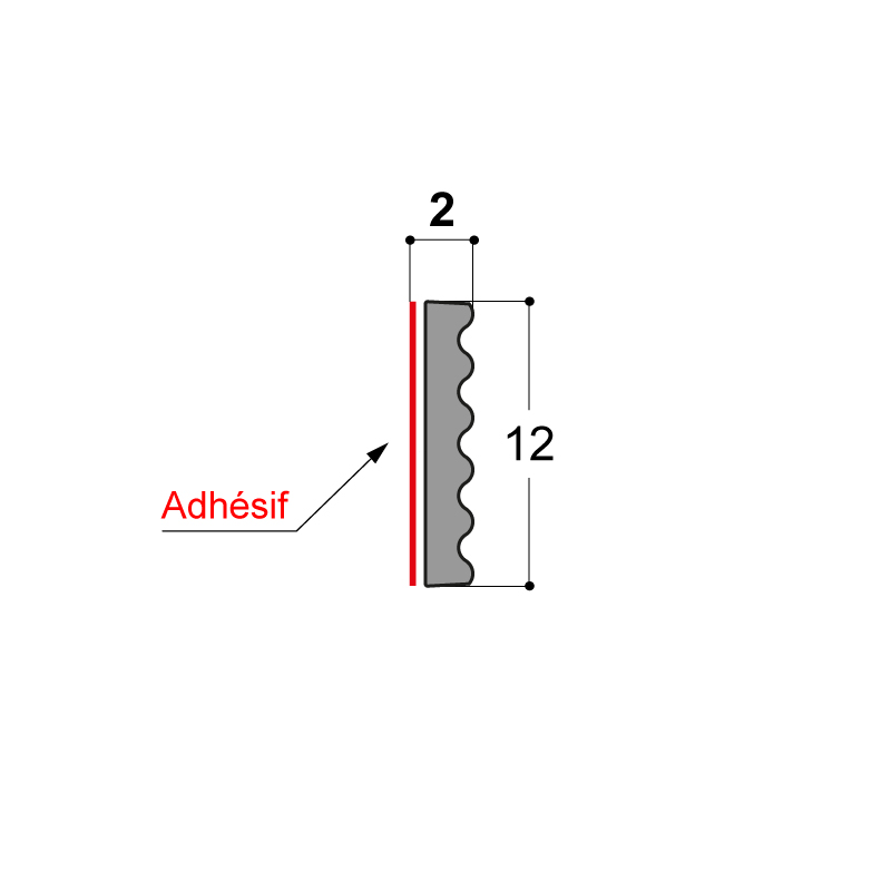 JOINT DE VITRAGE EPDM CELLULAIRE ADHESIF 