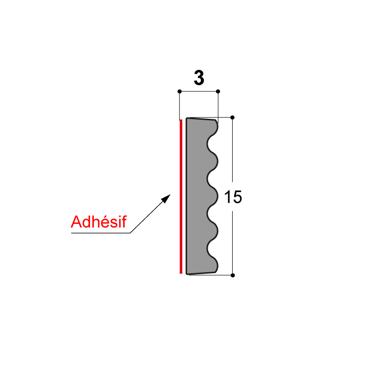 JOINT DE VITRAGE EPDM CELLULAIRE ADHESIF 