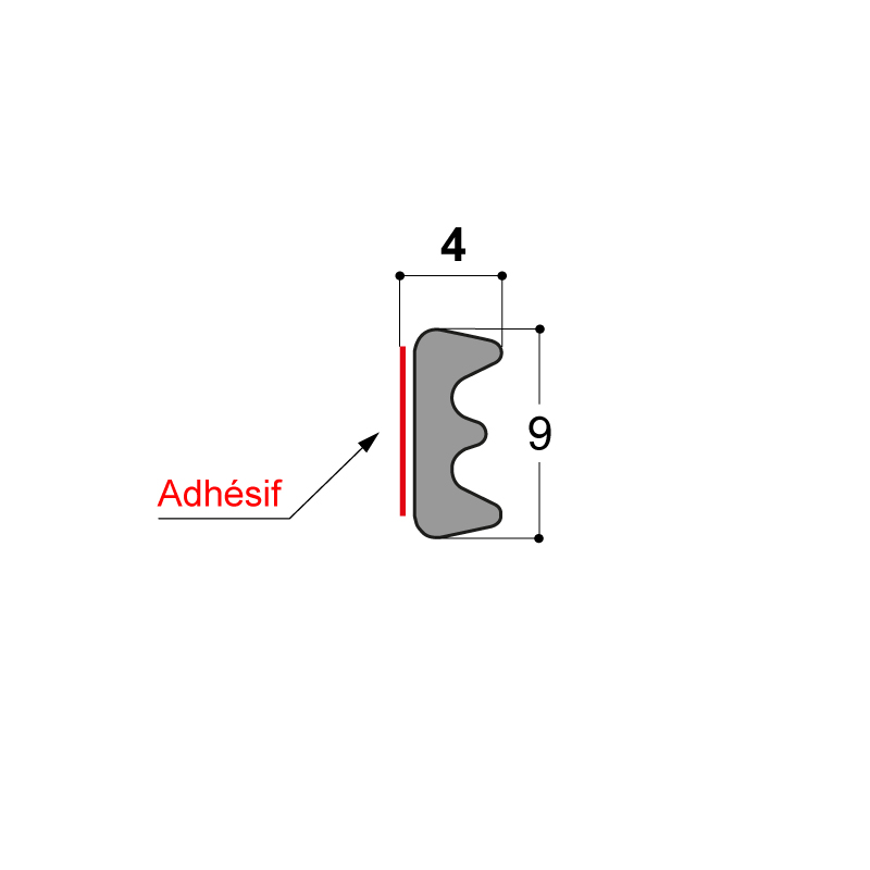 JOINT DE VITRAGE EPDM CELLULAIRE ADHESIF 