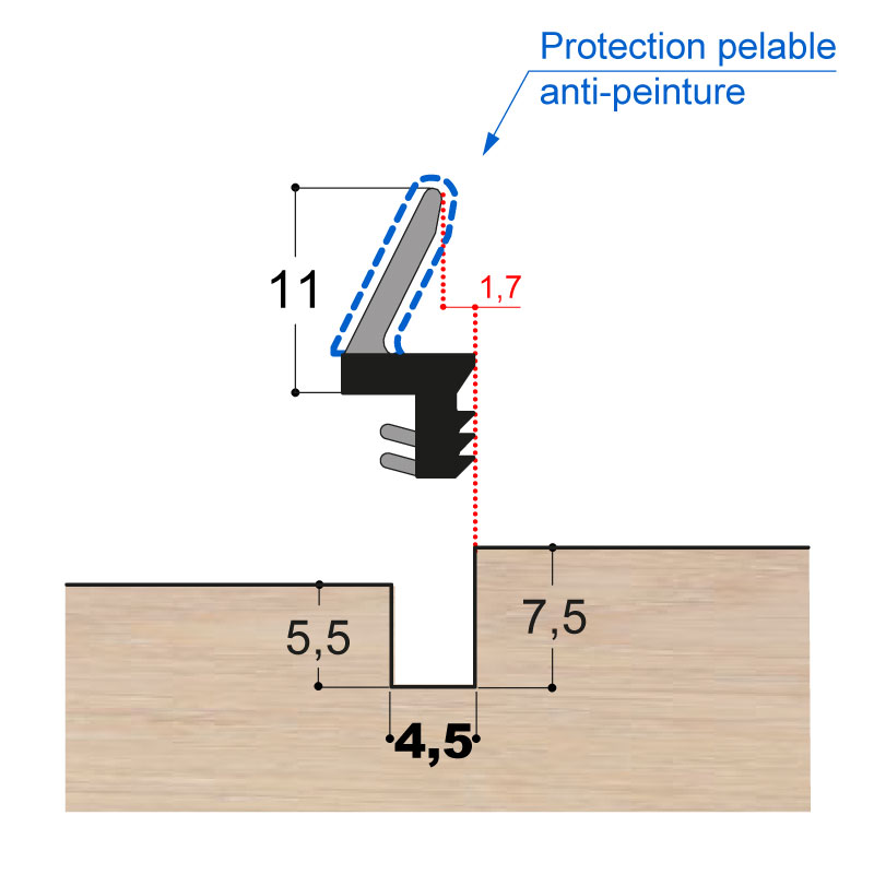 JOINT PVC PROTEGE DOUBLE-DURETE