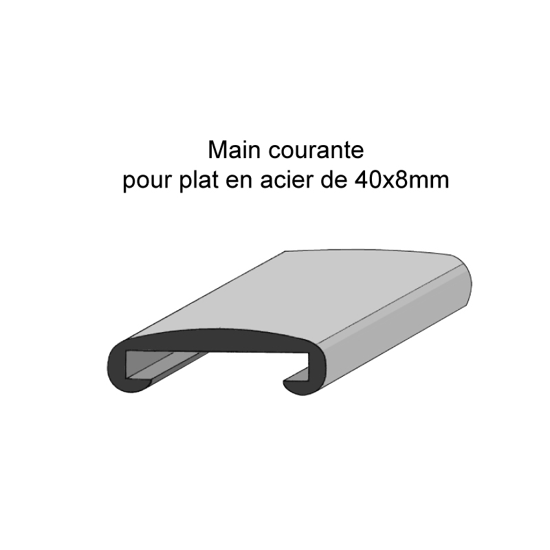 MAIN COURANTE PVC RIGIDE 40 mm