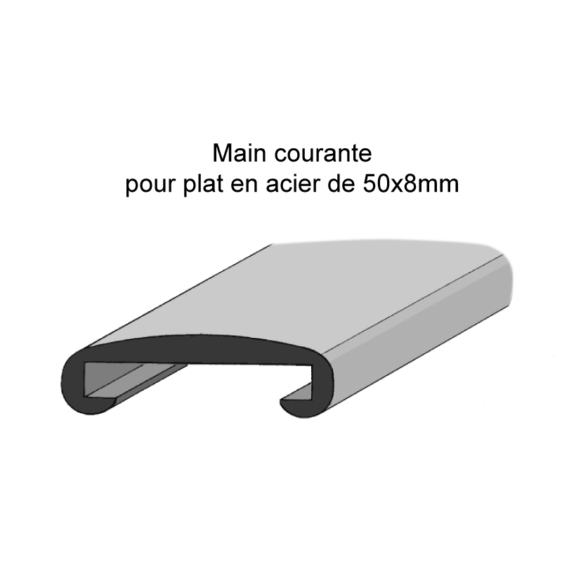 MAIN COURANTE EN PVC RIGIDE 50 mm