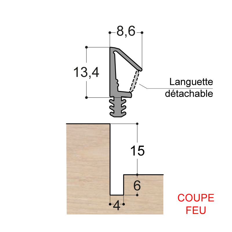 JOINT OUVRANT CF RAINURE 4MM