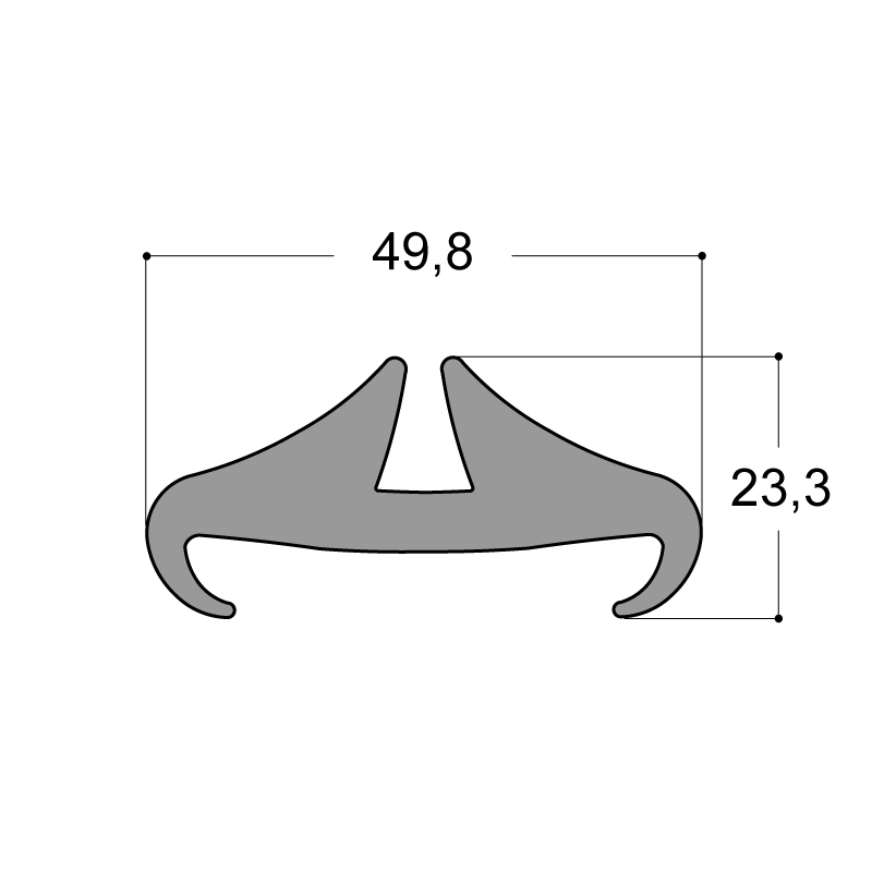 JOINT OCCULUS EPDM PORTE 40MM VITRAGE 7MM