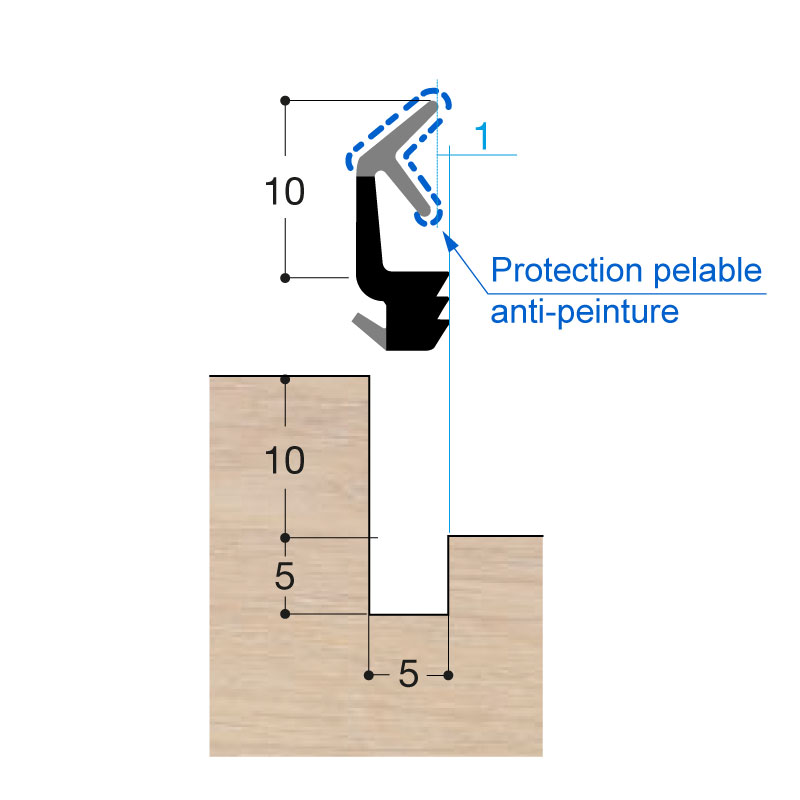 JOINT PVC PROTEGE DOUBLE-DURETE MARRON