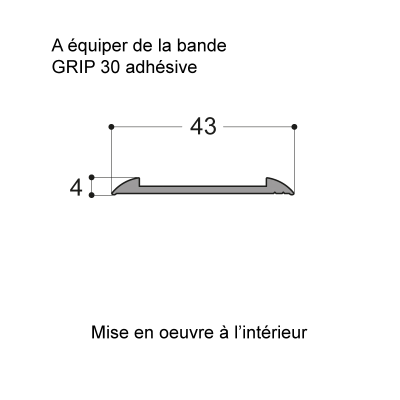 PROFIL AUMINIUM ANODISE ARGENT 3ML