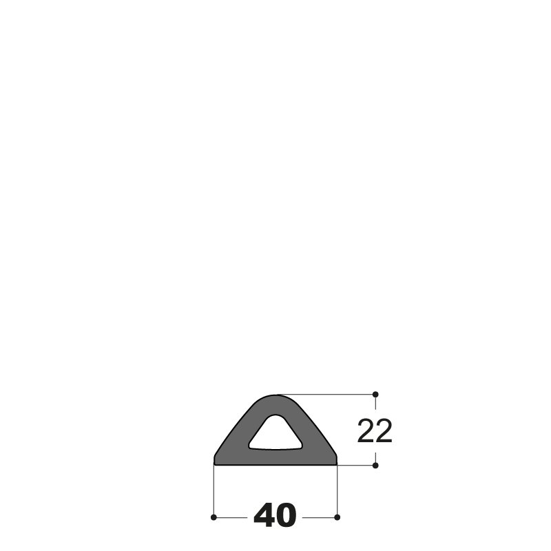 PROTECTION DE QUAI EPDM 40X22MM