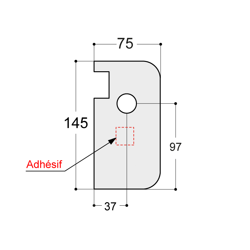 PLAQUE DE PROTECTION + ADHESIF