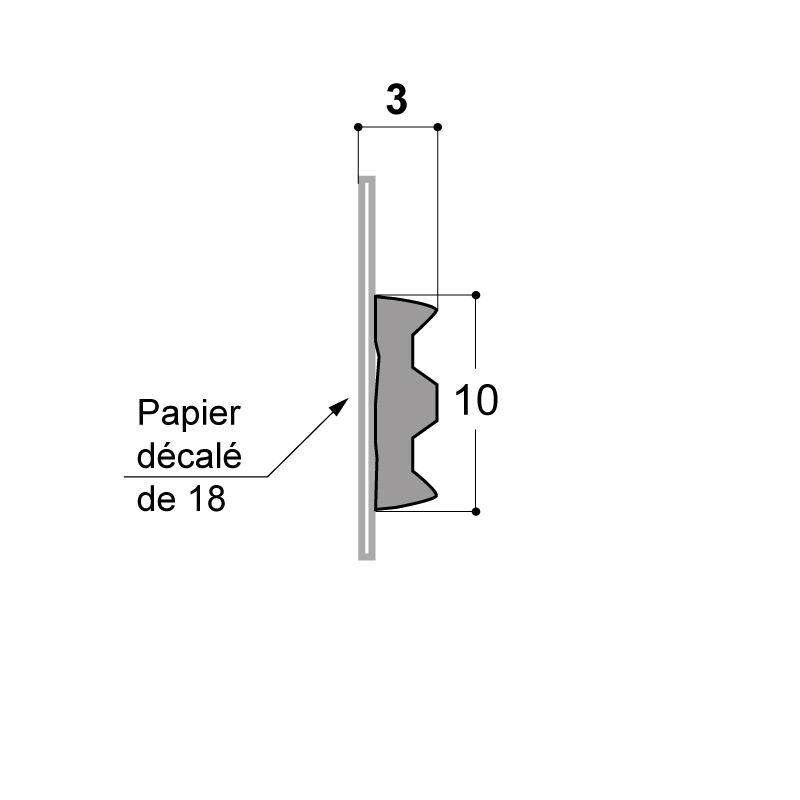 MASTIC NOIR 10X3MM PAPIER 18MM