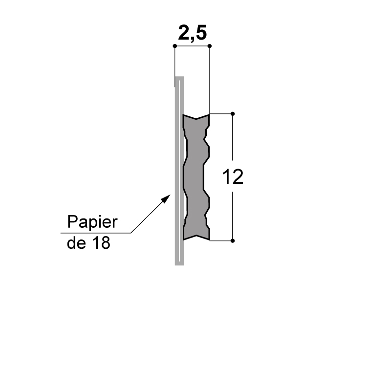 Mastic d'etancheite en rouleau préformé pour joint de menuiseries bois et  métal