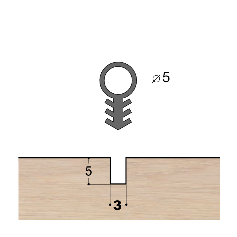 JOINT TUBE DIAM 5 MONO MATIERE