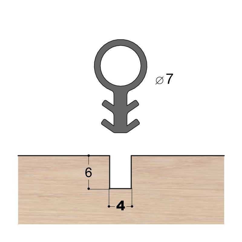 JOINT TUBE DIAM 7 MONO MATIERE