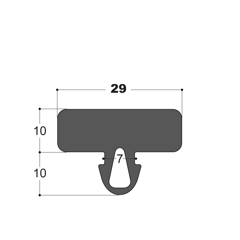 PROFIL PLEIN EN T A CLIPER 29X10MM