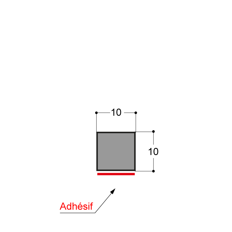 COMPRIBAND ADHESIF 10X10MM