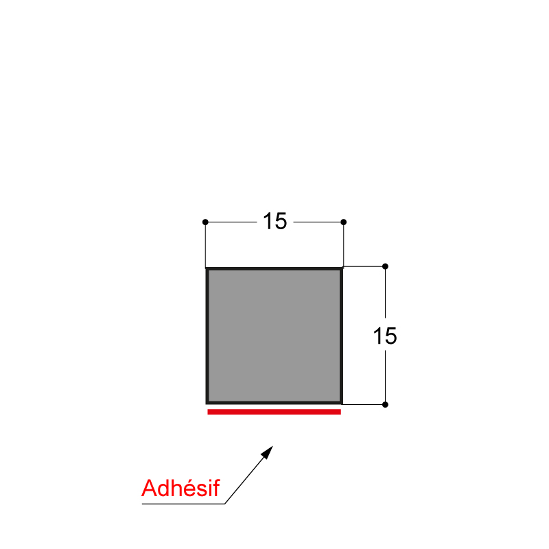 COMPRIBAND ADHESIF 15X15MM