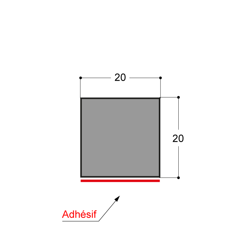 COMPRIBAND ADHESIF 20X20MM