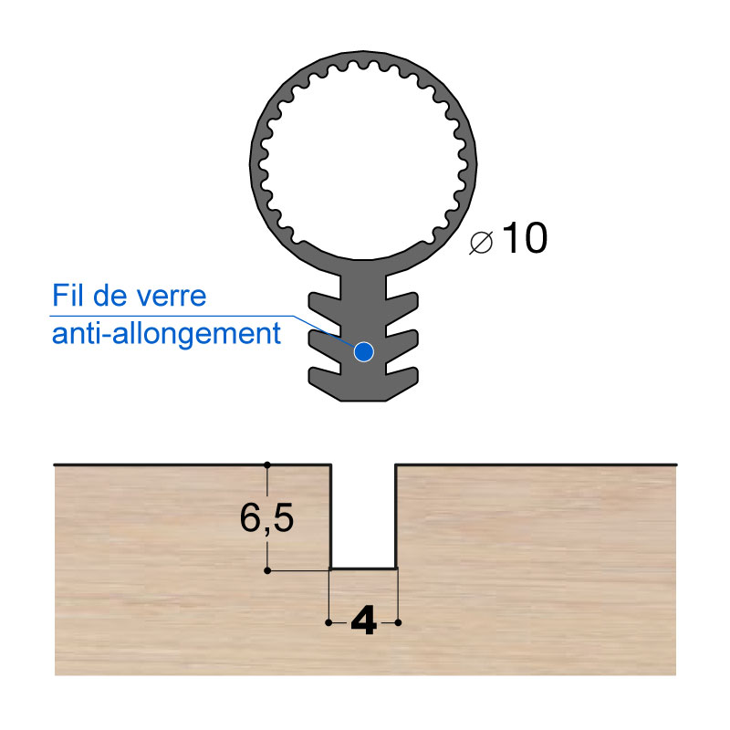 JOINT A TUBE EN SILICONE 