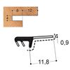 JOINT DE BATTUE PROTEGE FEUIL 12 MM RAINURE 4MM