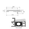 PROFIL PVC GR 7035 POUR SEUILS OB16 OU OB22