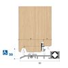 SEUIL HAUT 20MM OUVRANT EXTERIEUR ANOD ARGENT
