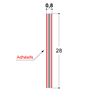 ADHESIF DOUBLE FACE 28X0.8 MM