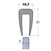 JOINT EPDM 10.7X21MM BORD DE TOLE DE 6MM