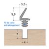 JOINT A LEVRE SILICONE RAINURE