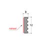 JOINT DE VITRAGE EPDM CELLULAIRE ADHESIF 
