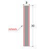 ADHESIF DOUBLE FACE 30X3MM POUR ALU AVEC FINITION