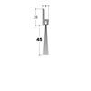 PLINTHE BROSSE SUR SUPPORT ALU