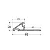 SEUIL ALUMINIUM ANODISE ARGENT LONGUEUR 930